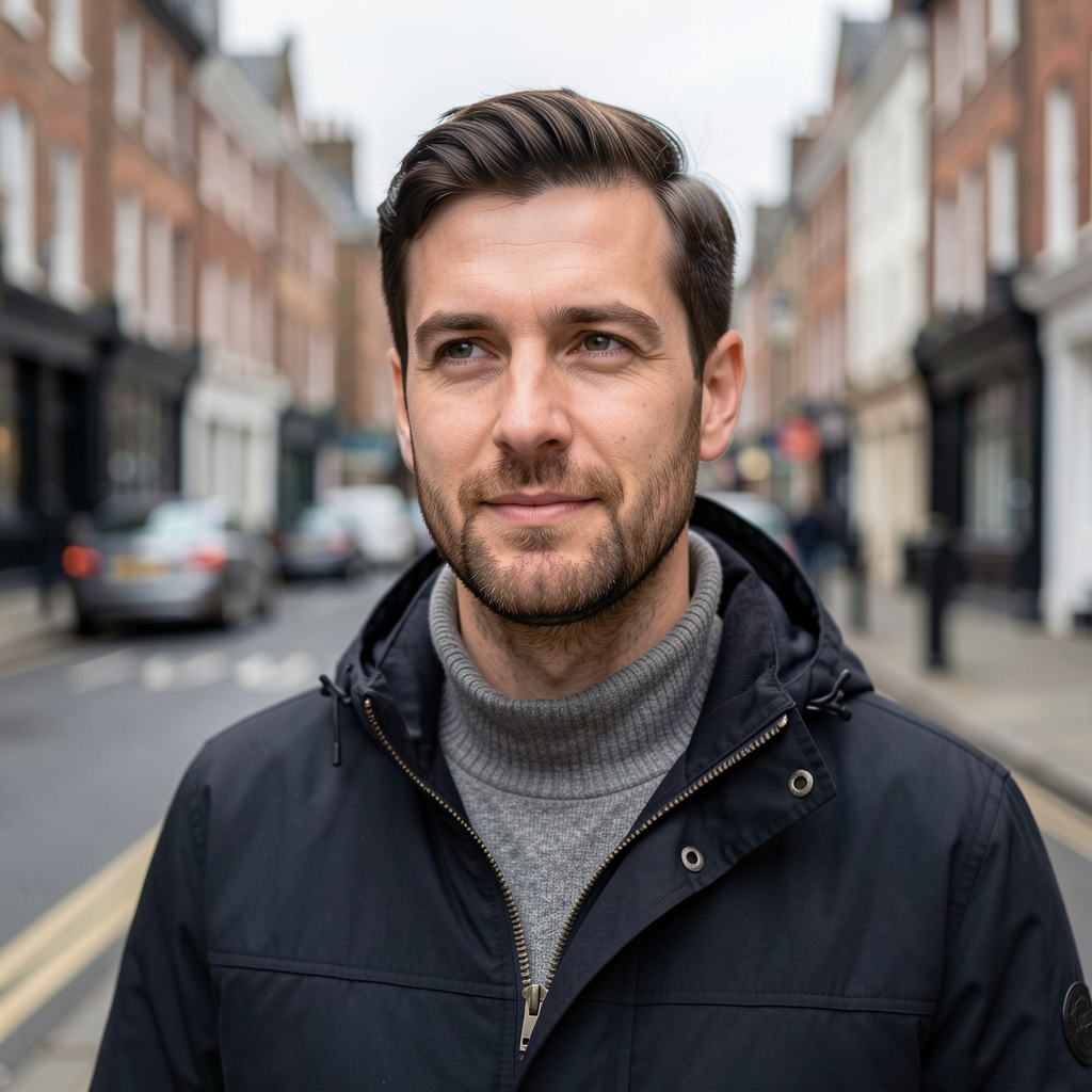 Editorial portrait of Jasper Marsden, nutrition and active lifestyle writer, natural light